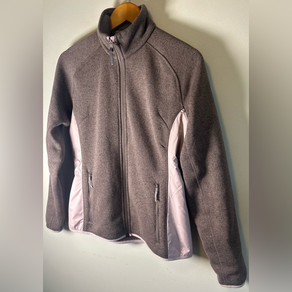 Helly Hansen Womens Varde Fleece Full Zip Knit Jacket Sweater Sz M Purple Pink - Picture 3 of 11